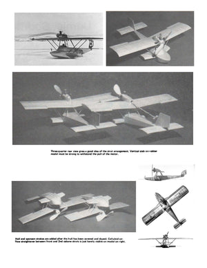 full size printed peanut scale plans dornier “libelle” for rubber or c02' naturally, both are excellent fliers