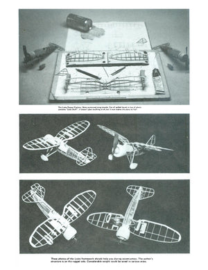 full size printed plans peanut scale "loire 46" graceful gull-wing