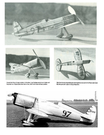 full size printed plans peanut scale gordon israel’s "red head"  sleek little racer,