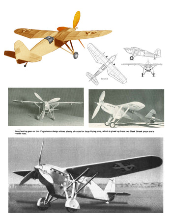 full size printed plans  peanut scale ikarus ik-2 here's a golden age fighter