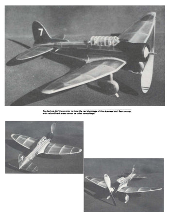 full size printed plans peanut scale aichi d3a1 "val” colourful japanese military aircraft from the earliest days of ww-ii