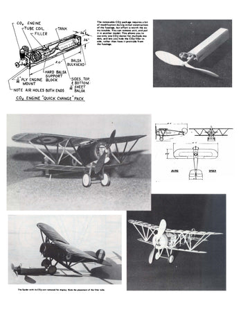 full size printed peanut scale plans avro spider rubber or co2-powered and a snap to build.