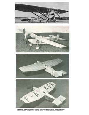 full size printed peanut scale plans farman 1000 miami 9-inch-fuselage rule