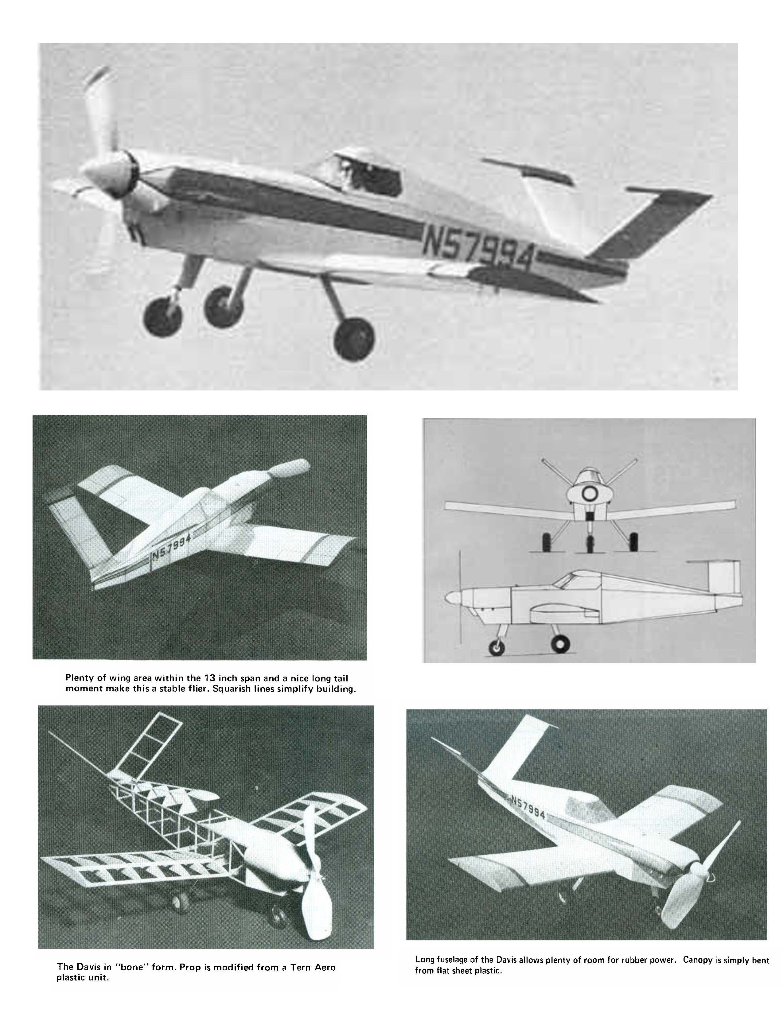 full size printed peanut scale plans davis da-5a t's above average in the flying