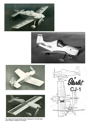 full size printed peanut scale plans corby starlet his stubby little homebuilt still makes long flights .