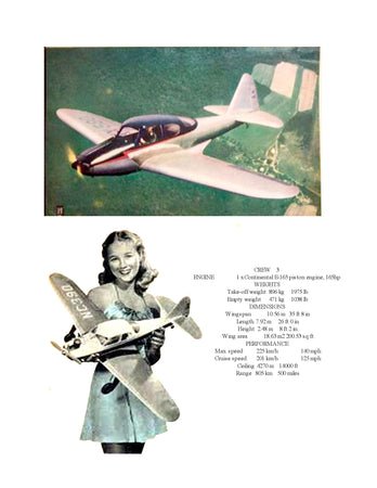 full size printed plans scale 1:12  control line piper skysedan piper easy to build, easy to fly