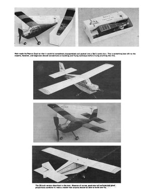 full size printed plans peanut scale "quail" scale for the beginner