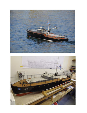 full size printed plans 60ft  general service pinnace scale 1/2” = 1 foot  l30”  b7 .375"  suitable for radio control