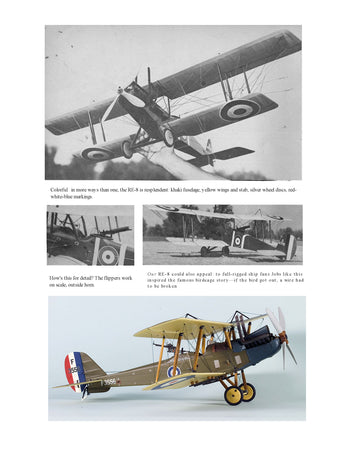 full size printed plans scale 1:12 control line world war i the british re-8 sport or stunt