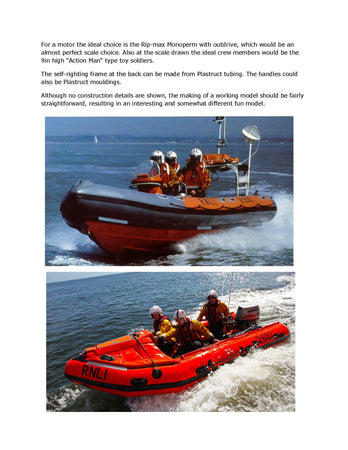 full size printed plans 1:8 scale l32" rnli 21ft 6 in atlantic 21 mark iii for r/c