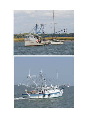 full size plans  shrimp biloxi fishing boat scale 1/2"=1'  length 32” suitable for radio control