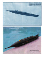 full size printed plans swimming pool sub neno's nautilus length 34"  power rubber band