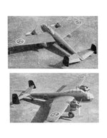 full size printed plans scale 1:16 control line saab-i8a twin engine medium bomber