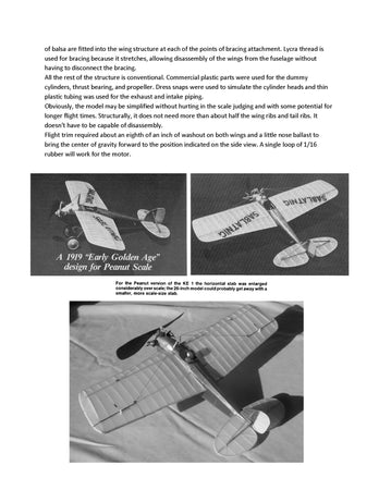 full size printed plans peanut scale "sablatnig ke 1" a 1919 “early golden age