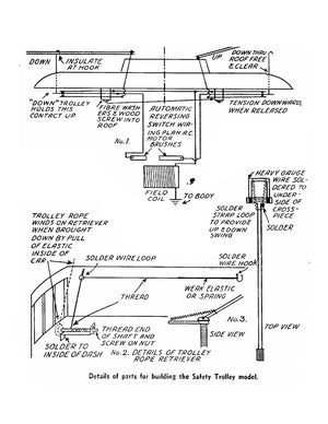 full size printed plan o gauge trolley safety car birney a 1940s plan