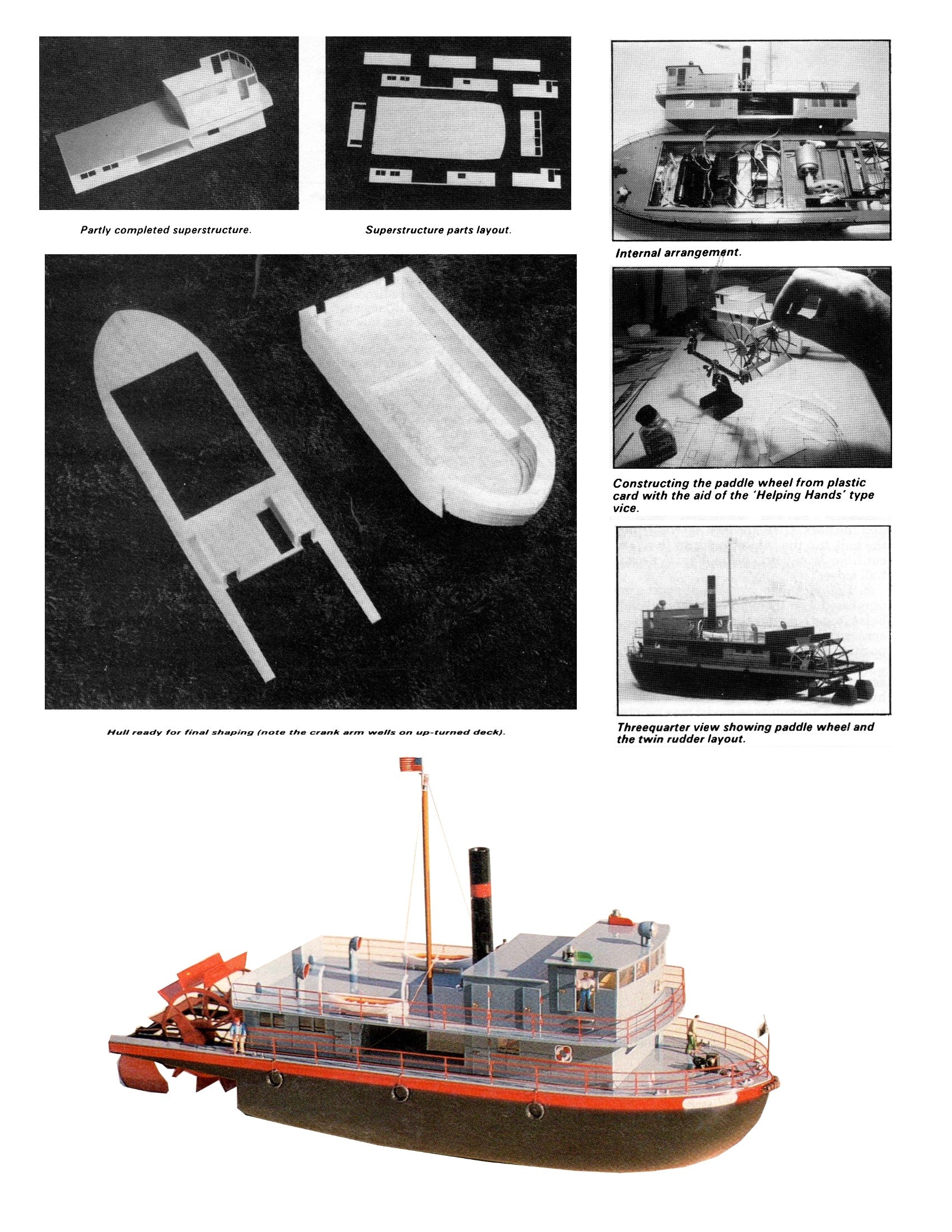 full size printed plan semi-scale us sternwheeler suitable for radio control