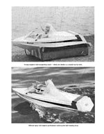 full size printed plan simple-to-build scamp free running or r/c boat sport or competition