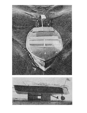 full size printed plan semi-scale 1:9 riva ariston type launch suitable for radio control