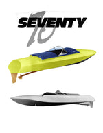 full size printed plans fast electric speedboat “seventy” suitable for radio control
