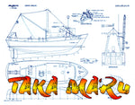 full size printed plan scale 1:32 shrimp trawler taka maru suitable for radio control