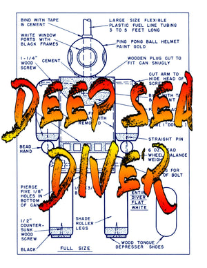 full size plan and article h 8 ¼” w 4” deep sea diver for nine years and older