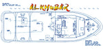 full size printed plans united arab emirates. harbour tug 1:20 giant scale 49 " for radio control