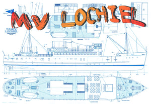 build a scale 1:48  length 40” mv lochiel was the islay mailboat full size printed plan