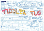 full size printed plans to build a 1:40 scale ww ii t.i.d. tug suitable for r/c