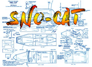full size printed plan & article scale 1:16 sno-cat for radio control