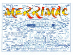 full size printed plan semi-scale 1:130 (c.s.s. virginia)  merrimac  suitable for small radio control