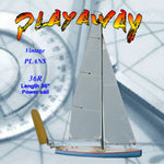 full size printed plans 36 r sailboat class  control vane or suitable for radio control