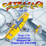 full size printed plan scale 1:36 control‑line model of navy's "dumbo" catalina pby-5