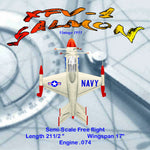 full size printed plan semi-scale lockheed xfv-1plane that takes off vertically.