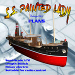 full size printed plan semi scale 1:72 raised quarter-deck quarter deck coaster