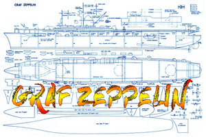 full size printed plans vintage 1962 semi-scale 1:300 “graf zeppelin” germany's only aircraft carrier.
