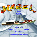 full size printed plan scale 1:16 victorian river launch mabel suitable for radio control