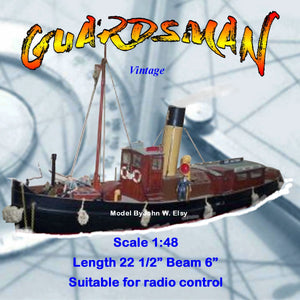 full size printed plans hm customs and excise launch scale 1:48 l 22" suitable for radio control
