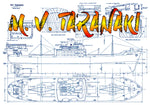 full size printed plan semi scale 1:144  cargo passenger ship m.v. taranaki suitable for radio control