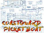 full size printed plans scale 1:16 u.s.c.g. coastguard picket boat suitable for radio control