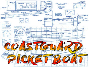 full size printed plans scale 1:16 u.s.c.g. coastguard picket boat suitable for radio control