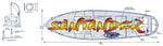 full size printed plan scale 1:35 large sea tug santander  electric or steam suitable for radio control