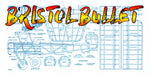 full size printed plans scale 1:16 free flight or control line bristol bullet power rubber or co2