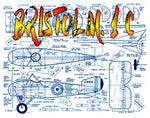 full size printed plans scale 1:12  control line world war one  bristol m. i c