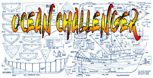 full size printed plan scale 1:24 ocean challenger  suitable for radio control