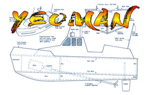 full size printed plan projects for beginners 15in. launch radio control or free running yeoman