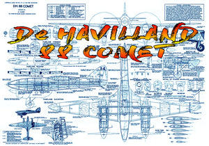 full size printed plans scale 1:18  control line de havilland 88 comet   producing a perfect replica