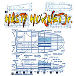 full size printed plan build a 1/8 scale hasty hornet jr outboard hydroplane