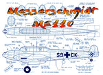 full size printed plans control line scale 1:16 me110 details and markings on the plans are based on a full-size