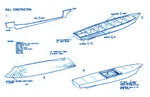 full size printed plan scale 1:96 imperial iranian navy frigate suitable for radio control