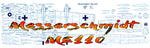 full size printed plans control line scale 1:16 me110 details and markings on the plans are based on a full-size